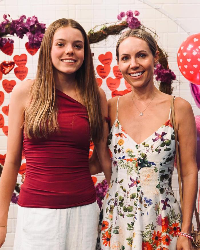 Two young women at a church event