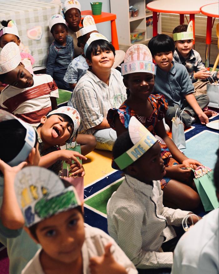Children at a church celebration