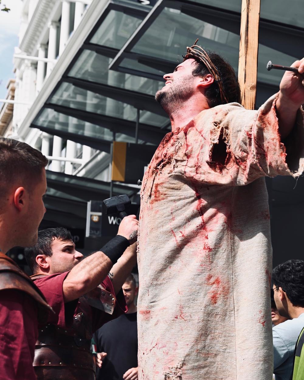 A street drama performance